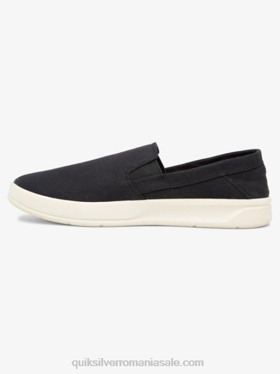alb negru pantofi slip-on harbour wharf XT6B1290 bărbați Quiksilver