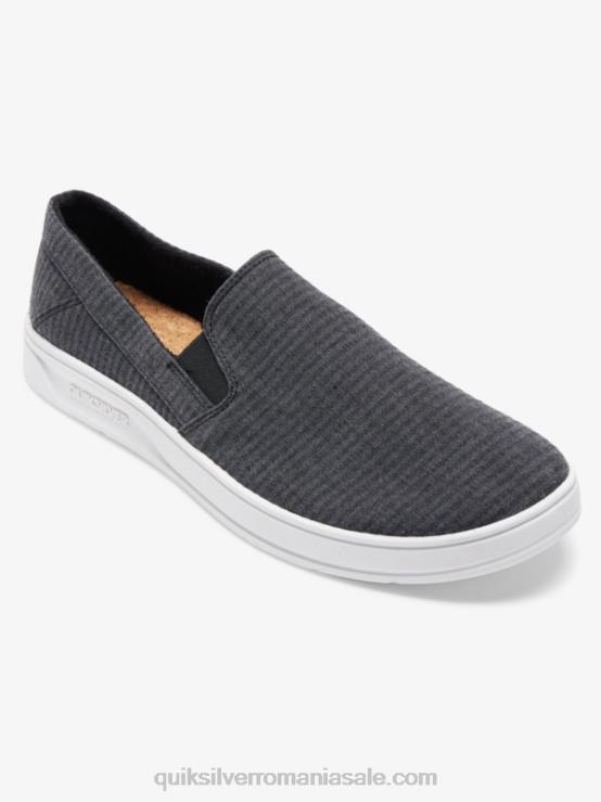 negru pantofi slip-on harbour wharf XT6B1288 bărbați Quiksilver