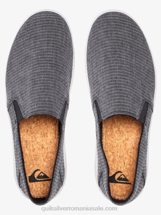 negru pantofi slip-on harbour wharf XT6B1288 bărbați Quiksilver