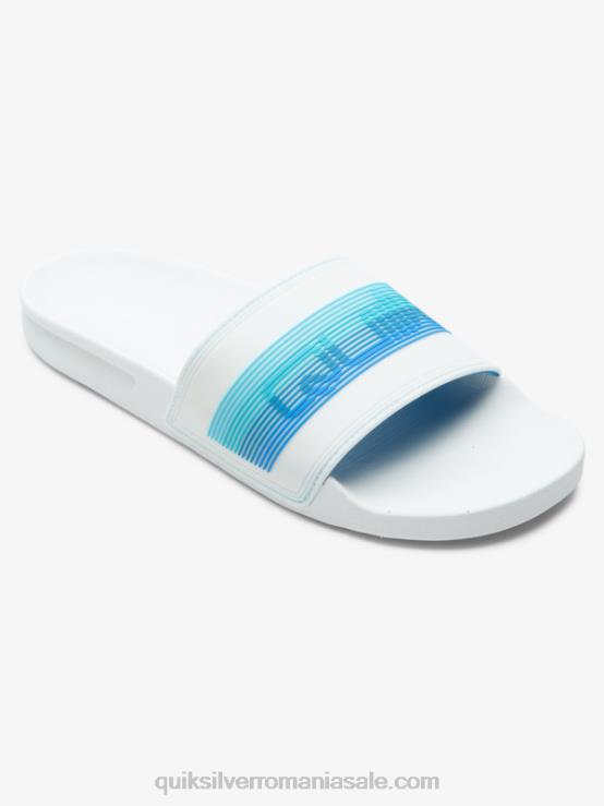 alb/albastru sandale rivi wordmark slider XT6B686 bărbați Quiksilver
