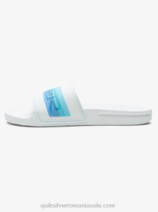alb/albastru sandale rivi wordmark slider XT6B686 bărbați Quiksilver
