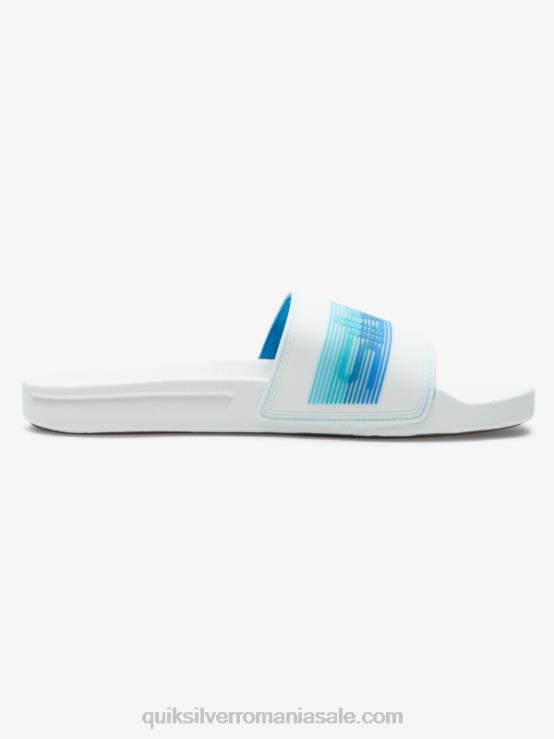 alb/albastru sandale rivi wordmark slider XT6B686 bărbați Quiksilver
