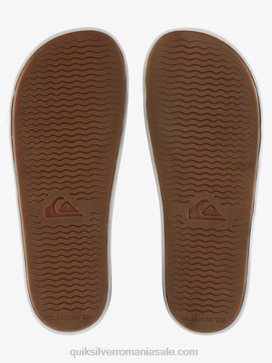 alb/albastru sandale rivi wordmark slider XT6B686 bărbați Quiksilver