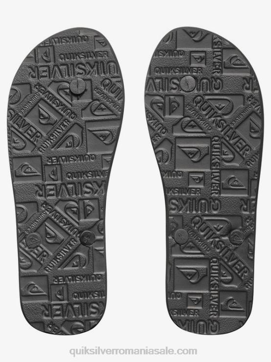 alb negru flip-flops molokai XT6B1591 bărbați Quiksilver