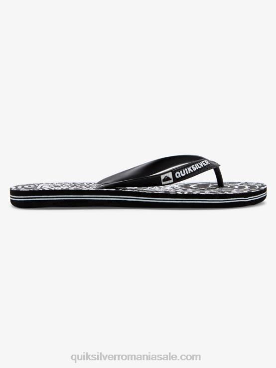 alb negru flip-flops molokai art XT6B525 bărbați Quiksilver
