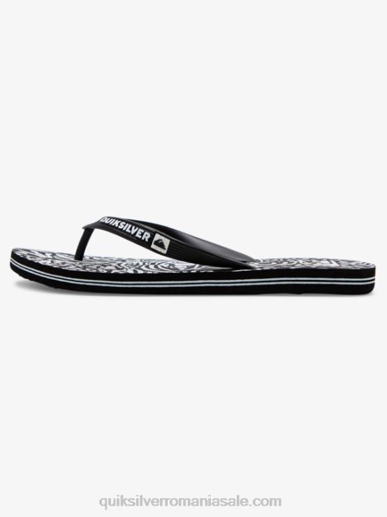 alb negru flip-flops molokai art XT6B525 bărbați Quiksilver
