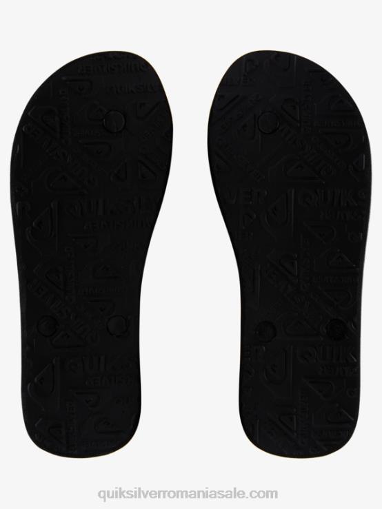 alb negru flip-flops molokai art XT6B525 bărbați Quiksilver
