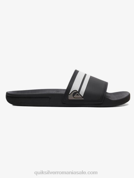 alb negru sandale rivi slider XT6B760 bărbați Quiksilver