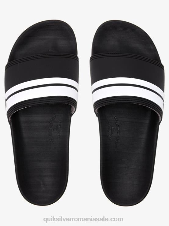 alb negru sandale rivi slider XT6B760 bărbați Quiksilver