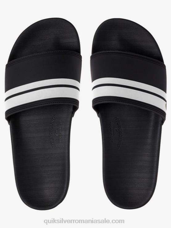 alb negru sandale rivi slider XT6B760 bărbați Quiksilver