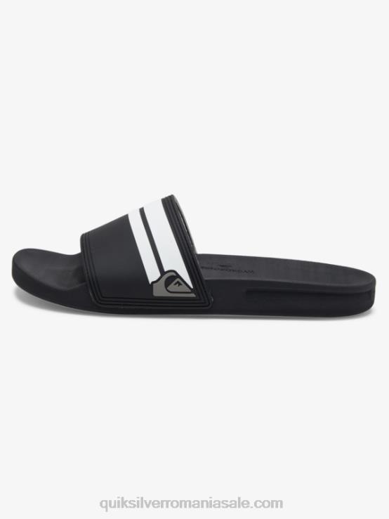 alb negru sandale rivi slider XT6B760 bărbați Quiksilver