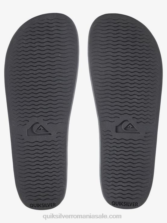 alb negru sandale rivi slider XT6B760 bărbați Quiksilver
