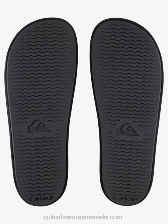 alb negru sandale rivi slider XT6B765 bărbați Quiksilver