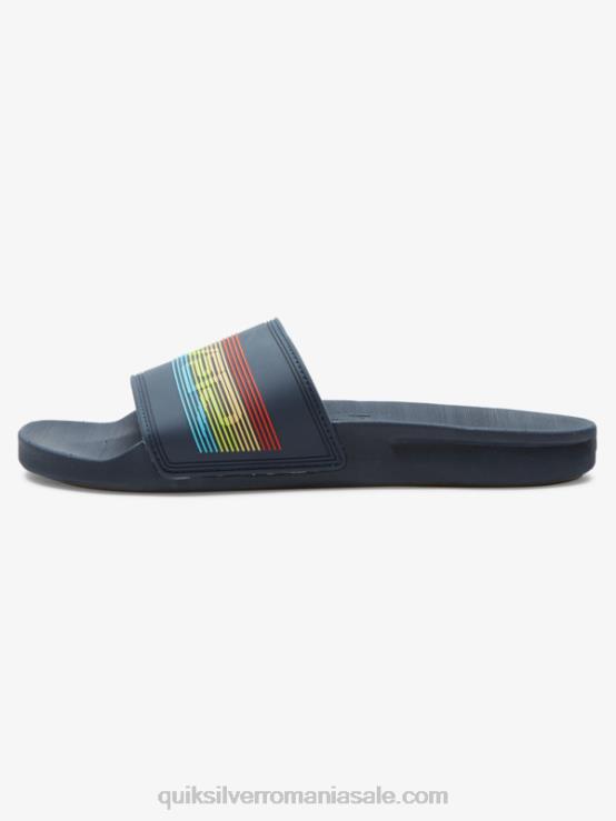 albastru 3 sandale rivi wordmark slider XT6B688 bărbați Quiksilver