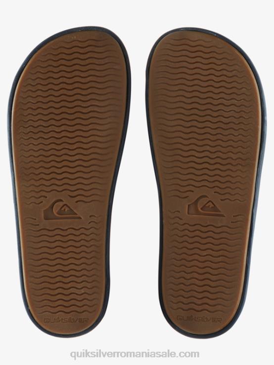 albastru 3 sandale rivi wordmark slider XT6B688 bărbați Quiksilver