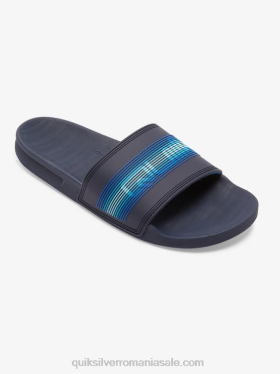 albastru 5 sandale rivi wordmark slider XT6B684 bărbați Quiksilver