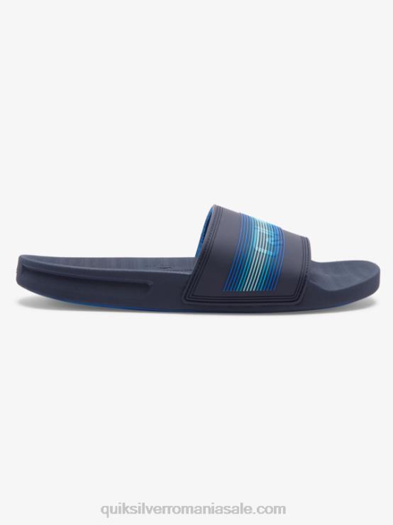 albastru 5 sandale rivi wordmark slider XT6B684 bărbați Quiksilver