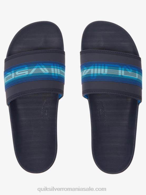 albastru 5 sandale rivi wordmark slider XT6B684 bărbați Quiksilver
