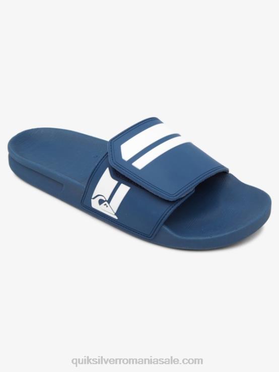 albastru alb glisoare de reglare al glisării rivi XT6B1017 bărbați Quiksilver