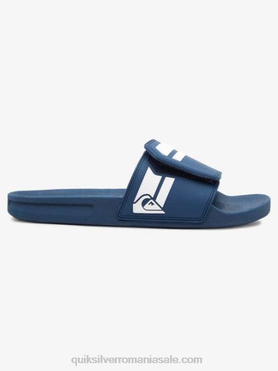 albastru alb glisoare de reglare al glisării rivi XT6B1017 bărbați Quiksilver