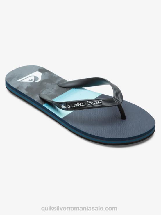 albastru gri flip-flops cu panou molokai XT6B573 bărbați Quiksilver