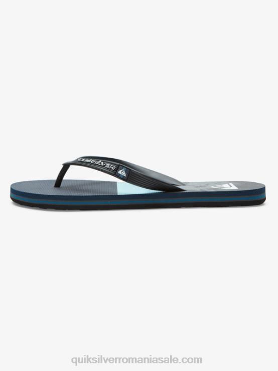 albastru gri flip-flops cu panou molokai XT6B573 bărbați Quiksilver