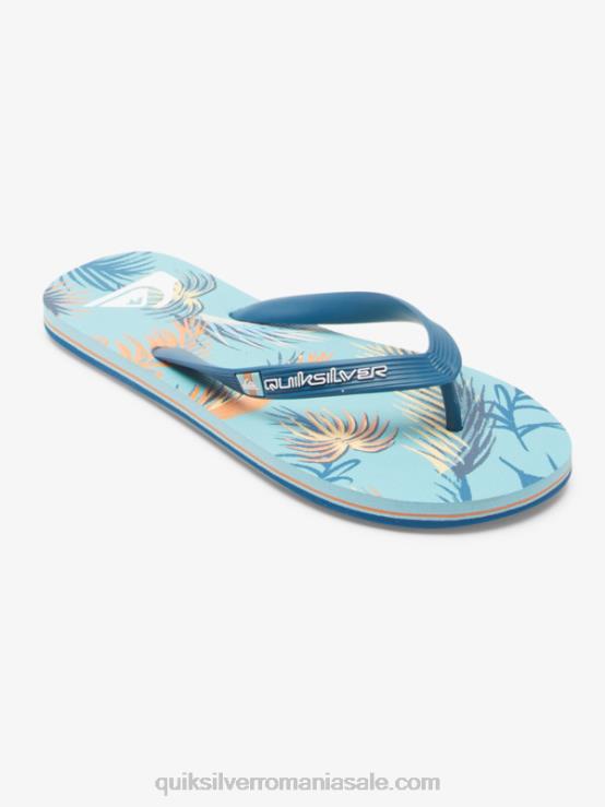albastru/negru/galben flip-flops molokai art XT6B519 bărbați Quiksilver