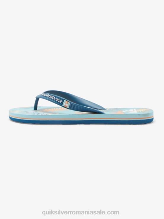albastru/negru/galben flip-flops molokai art XT6B519 bărbați Quiksilver