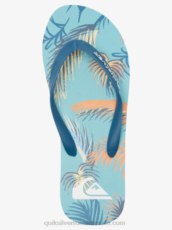 albastru/negru/galben flip-flops molokai art XT6B519 bărbați Quiksilver