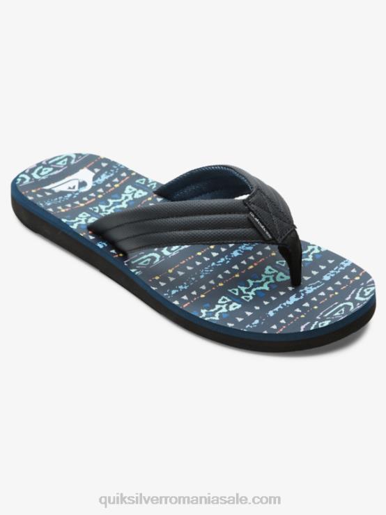 albastru/negru sandale cu imprimeu carver XT6B616 bărbați Quiksilver