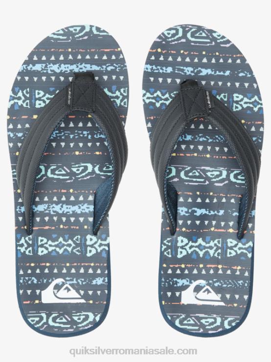 albastru/negru sandale cu imprimeu carver XT6B616 bărbați Quiksilver