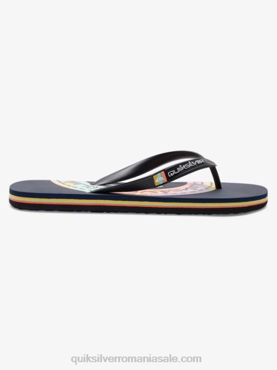 albastru/portocaliu flip-flops molokai art XT6B523 bărbați Quiksilver
