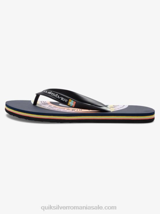 albastru/portocaliu flip-flops molokai art XT6B523 bărbați Quiksilver