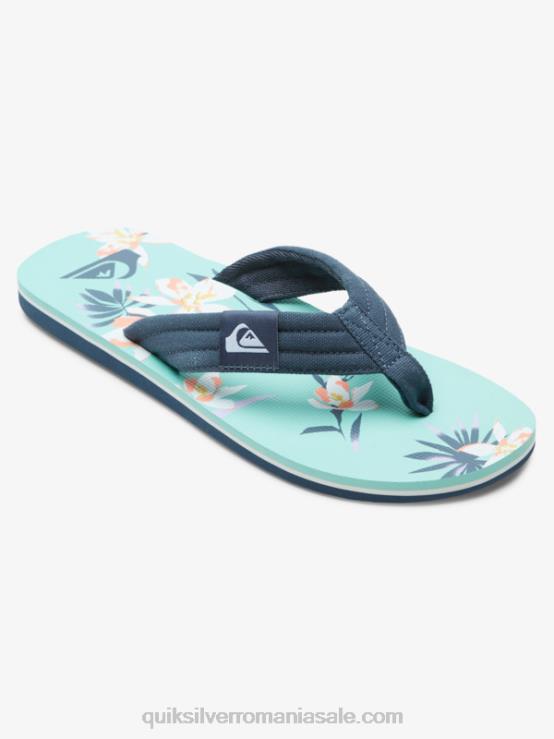 albastru verde sandale molokai layback XT6B505 bărbați Quiksilver