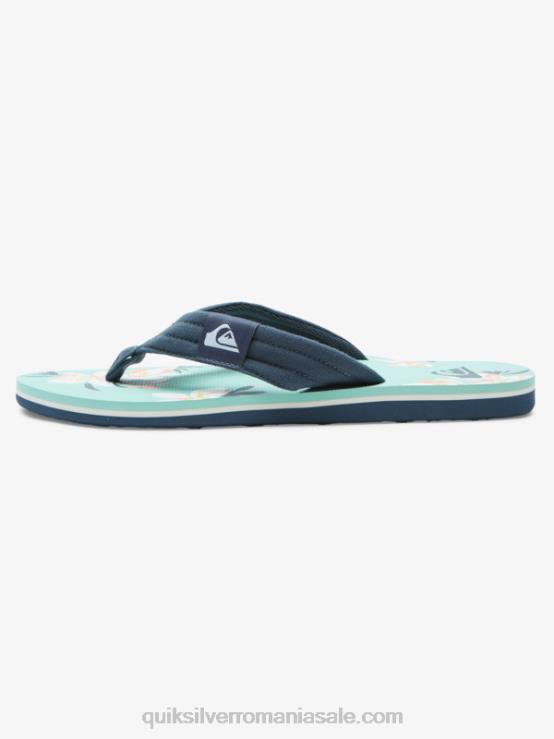 albastru verde sandale molokai layback XT6B505 bărbați Quiksilver