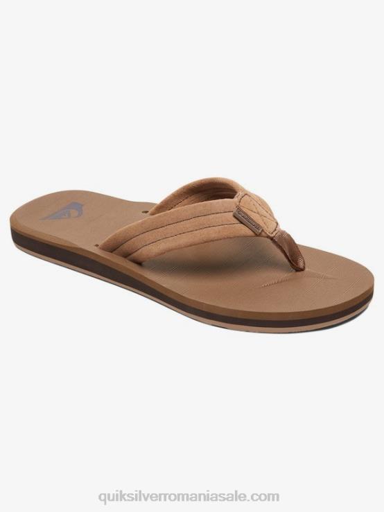 bronz - solid sandale carver piele intoarsa XT6B1633 bărbați Quiksilver