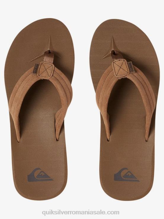 bronz - solid sandale carver piele intoarsa XT6B1633 bărbați Quiksilver