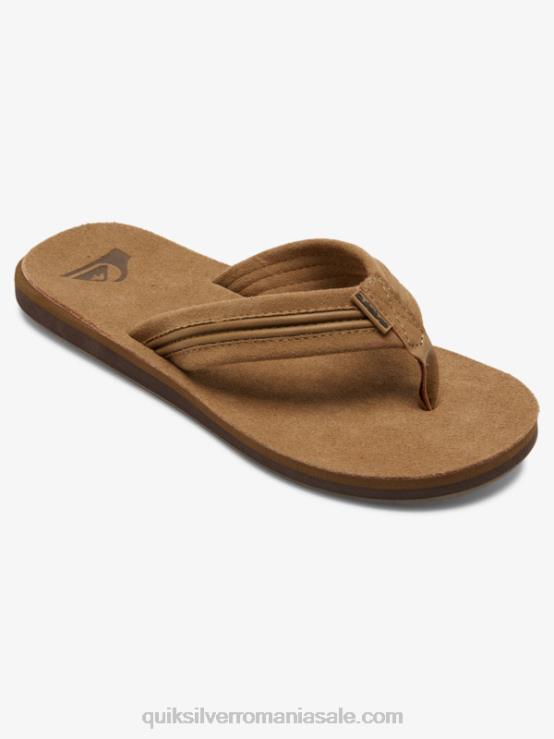 bronz - solid sandale din piele carver XT6B1774 bărbați Quiksilver