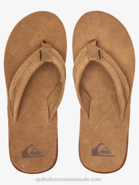 bronz - solid sandale din piele carver XT6B1774 bărbați Quiksilver