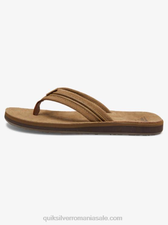 bronz - solid sandale din piele carver XT6B1774 bărbați Quiksilver