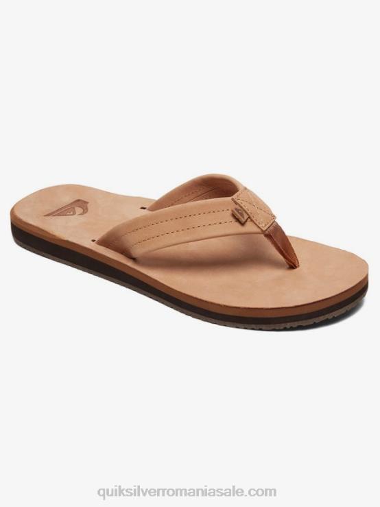 bronz - solid sandale din piele erreka XT6B1186 bărbați Quiksilver
