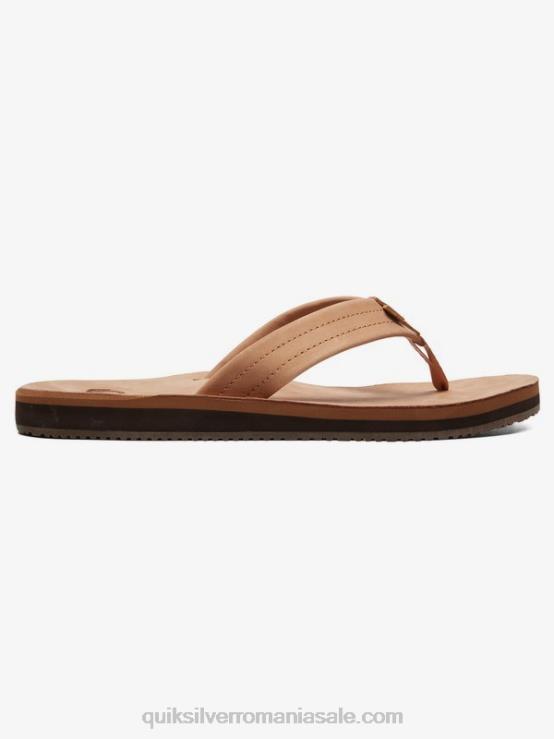 bronz - solid sandale din piele erreka XT6B1186 bărbați Quiksilver