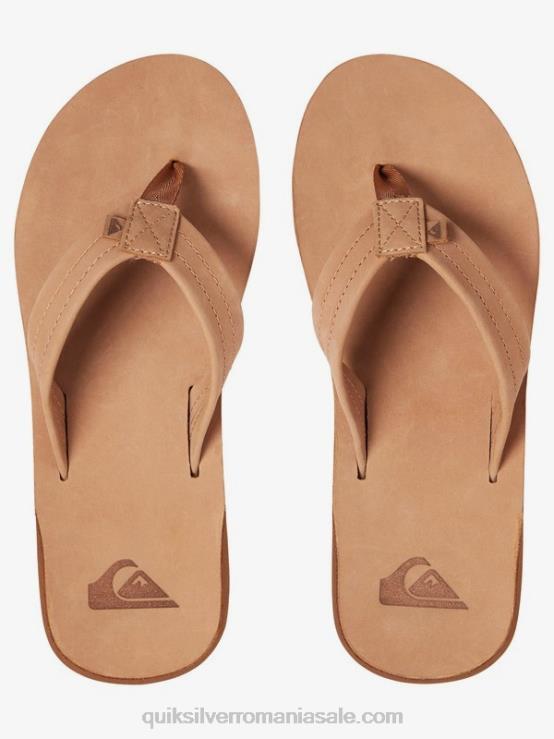 bronz - solid sandale din piele erreka XT6B1186 bărbați Quiksilver