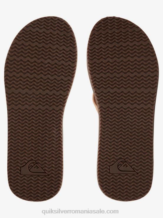 bronz - solid sandale din piele erreka XT6B1186 bărbați Quiksilver