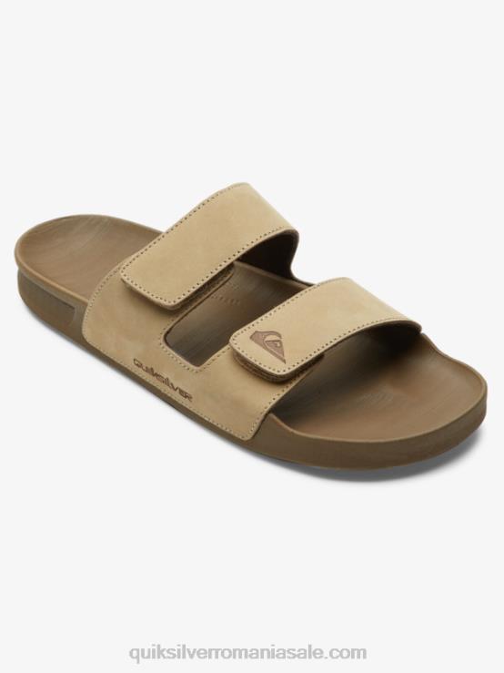 bronzat 1 sandale din piele rivi cu reglaj dublu XT6B1285 bărbați Quiksilver