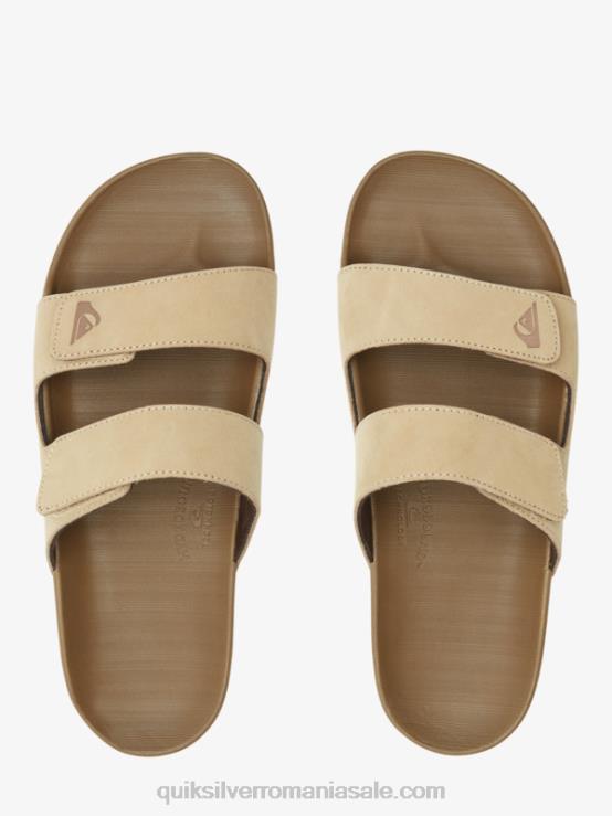 bronzat 1 sandale din piele rivi cu reglaj dublu XT6B1285 bărbați Quiksilver