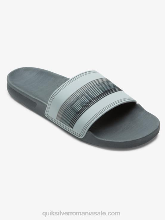 gri 1 sandale rivi wordmark slider XT6B687 bărbați Quiksilver