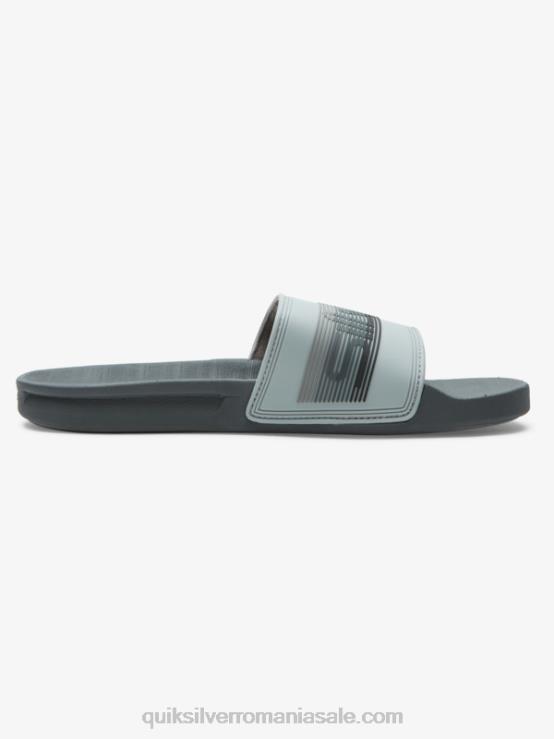 gri 1 sandale rivi wordmark slider XT6B687 bărbați Quiksilver