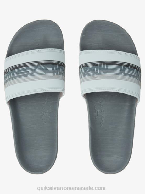 gri 1 sandale rivi wordmark slider XT6B687 bărbați Quiksilver