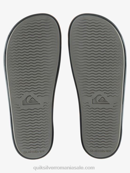 gri 1 sandale rivi wordmark slider XT6B687 bărbați Quiksilver